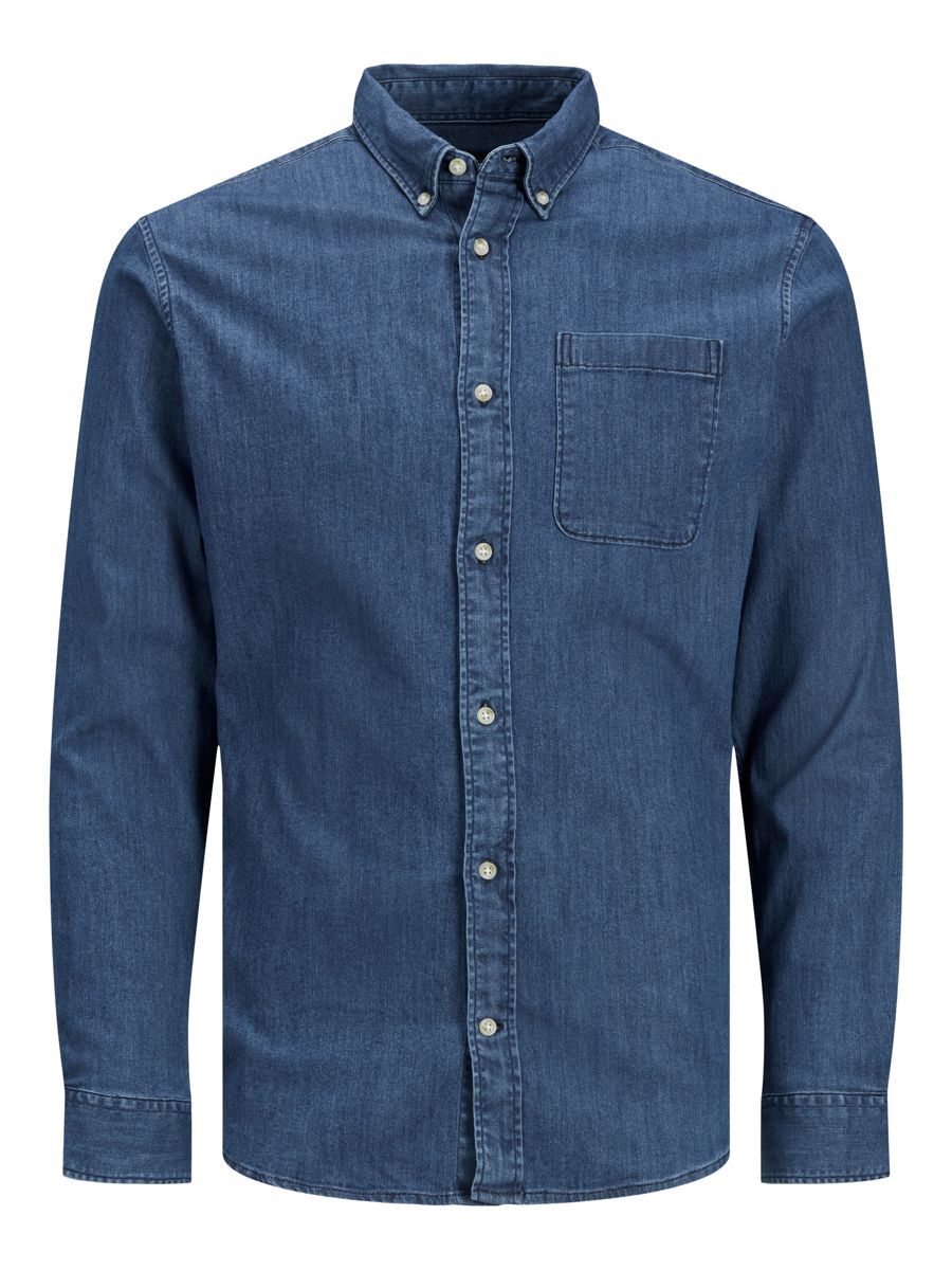 Jack & Jones Blaperfect Denim Langarm Hemd S Medium Blue Denim / Slim Fit günstig online kaufen