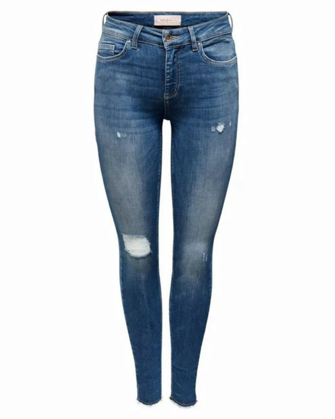 Only Damen Jeans ONLBLUSH MID SK REA023 - Skinny Fit - Blau - Dark Blue Den günstig online kaufen