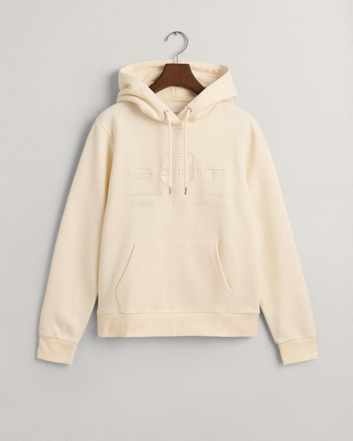 Gant Hoodie REG TONAL SHIELD HOODIE, LINEN günstig online kaufen