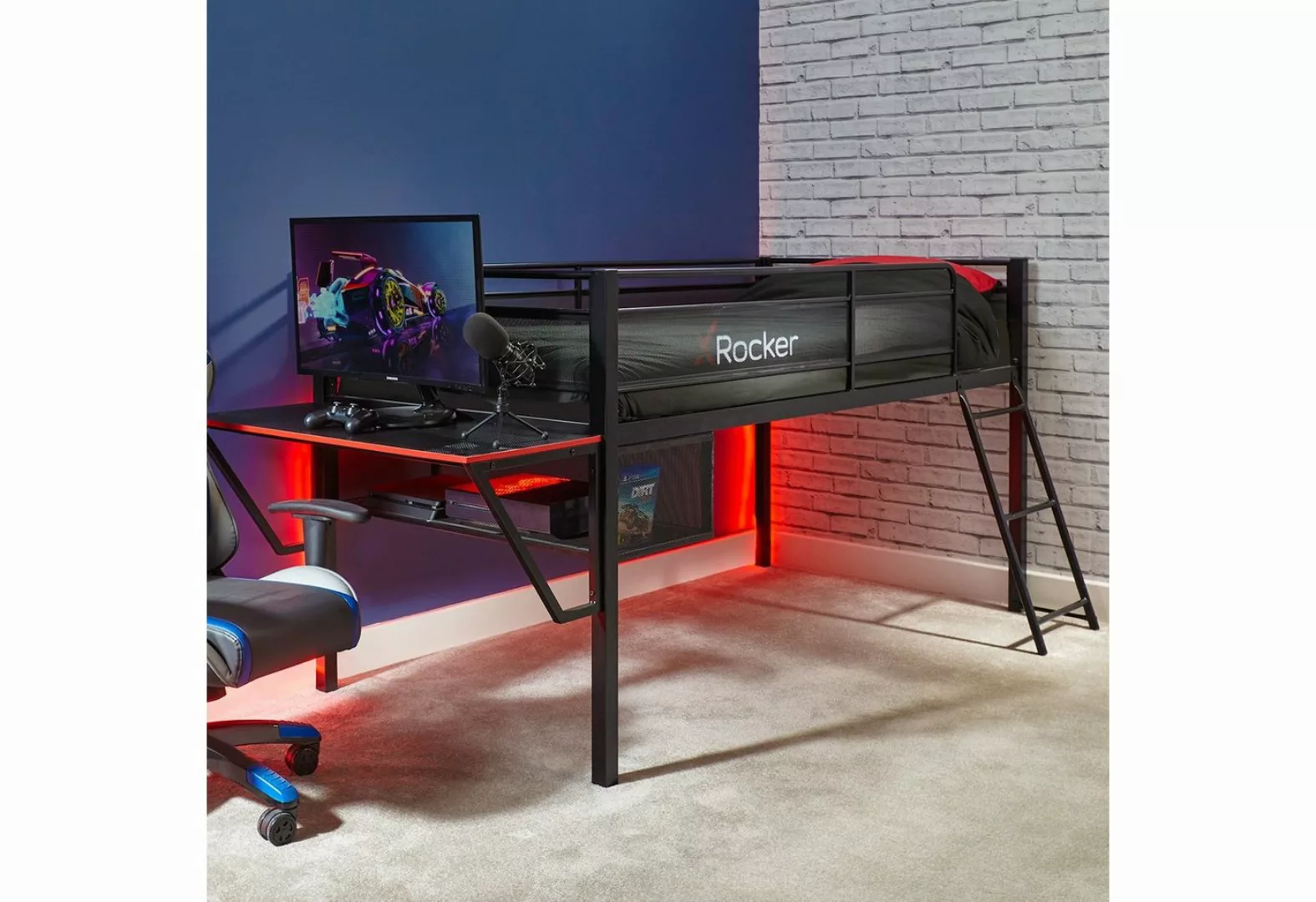 X Rocker Gamerbett Sanctum - Gaming Etagenbett mit Schreibtisch für Kinder günstig online kaufen
