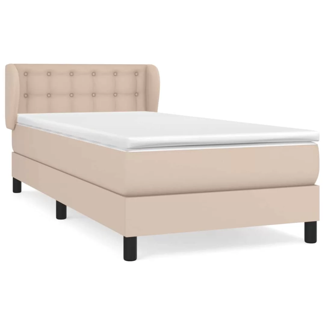 Vidaxl Boxspringbett Mit Matratze Cappuccino-braun 80x200cm Kunstleder günstig online kaufen