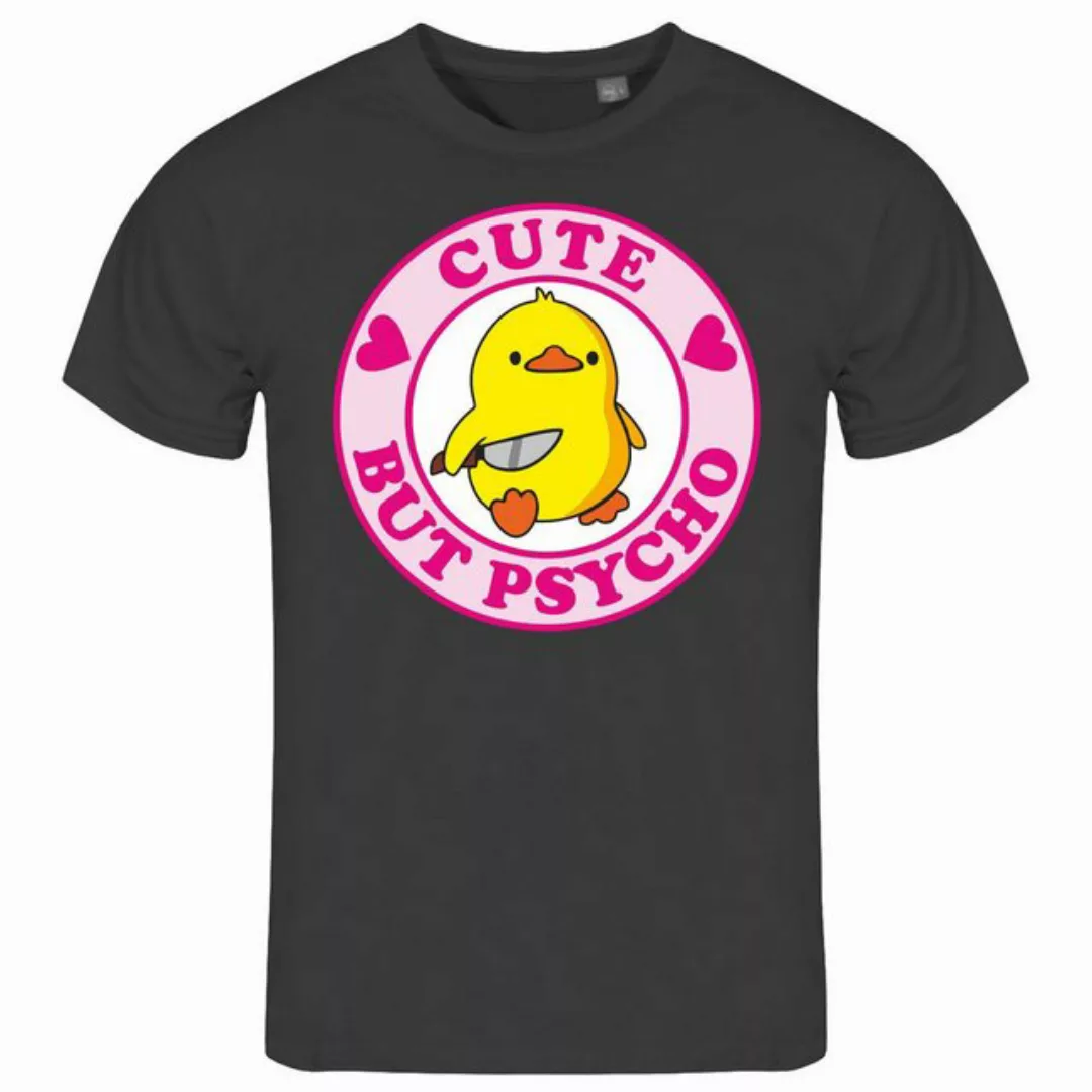 deinshirt Print-Shirt Herren T-Shirt Cute but Psycho Funshirt mit Motiv günstig online kaufen