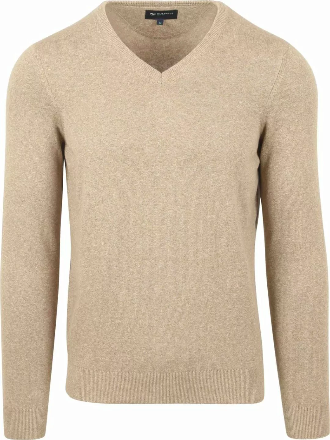 Suitable Respect Bio-Baumwolle Pullover Vinir Melange Sand - Größe S günstig online kaufen