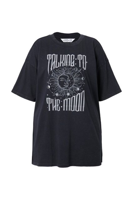 Studio Untold Rundhalsshirt T-Shirt Oversized Vintage Look Sun-Print günstig online kaufen