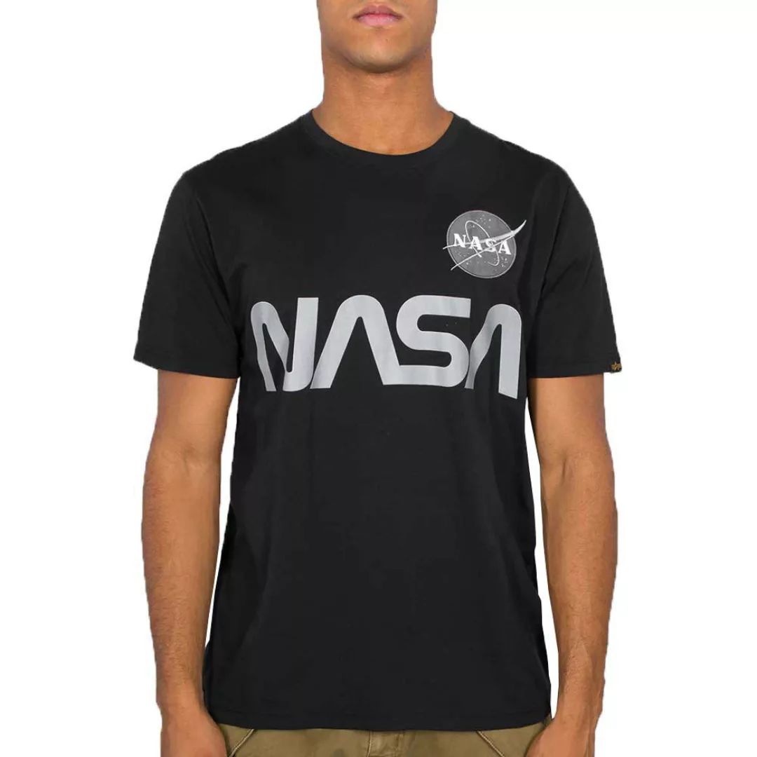 Alpha Industries Nasa Reflective Kurzärmeliges T-shirt XS Black günstig online kaufen