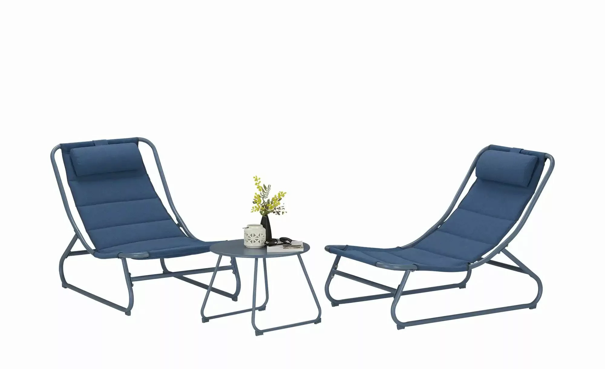 Balkonset für 2 Personen mit Kopfkissen Faro ¦ blau Garten > Gartenmöbel > günstig online kaufen