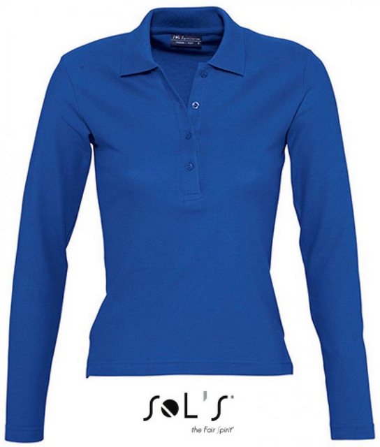 SOLS Langarmshirt Damen Longsleeve Poloshirt Podium / Vier Knöpfe günstig online kaufen