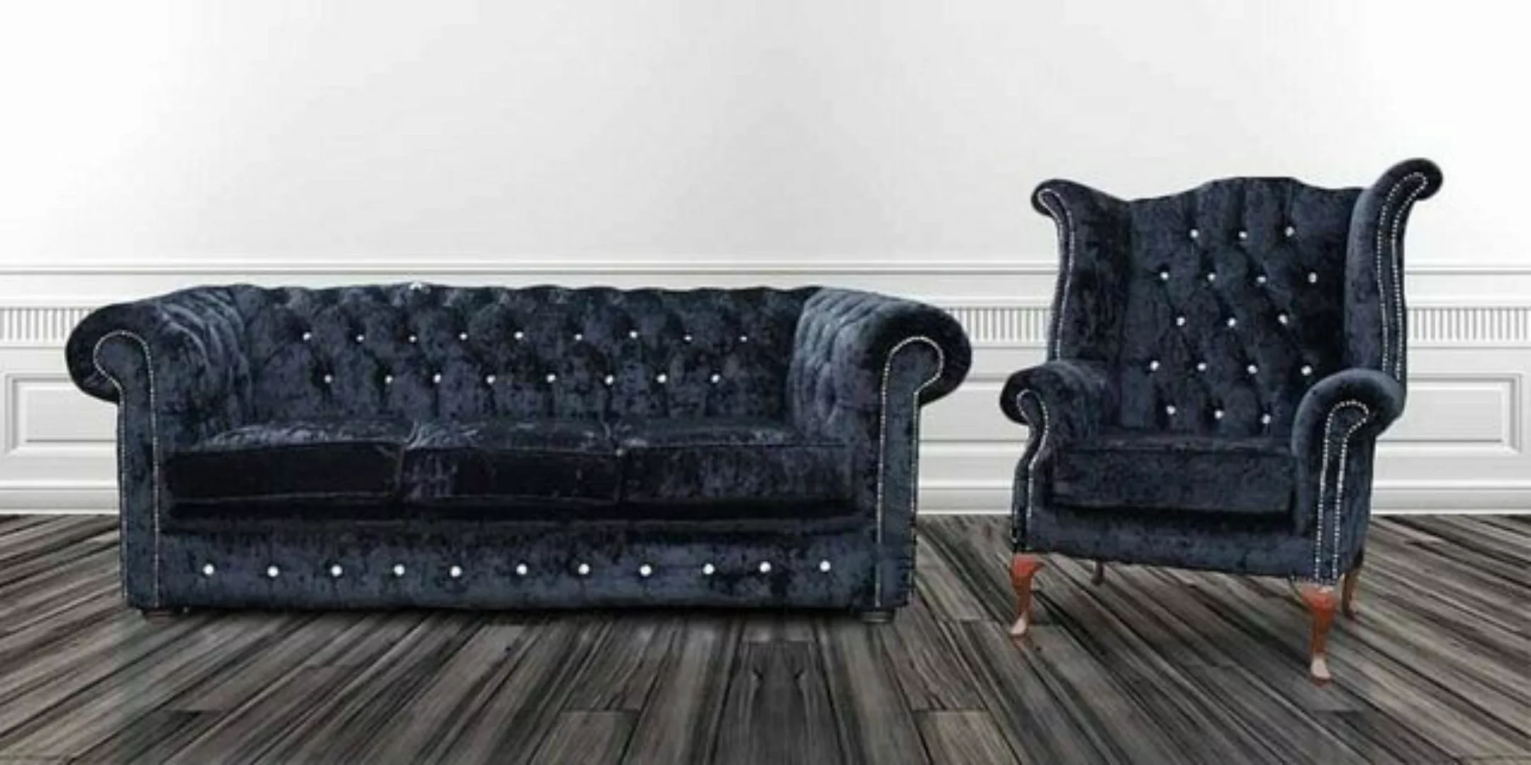 JVmoebel Chesterfield-Sofa, Sofagarnitur Chesterfield Polster Couch Sofa Le günstig online kaufen