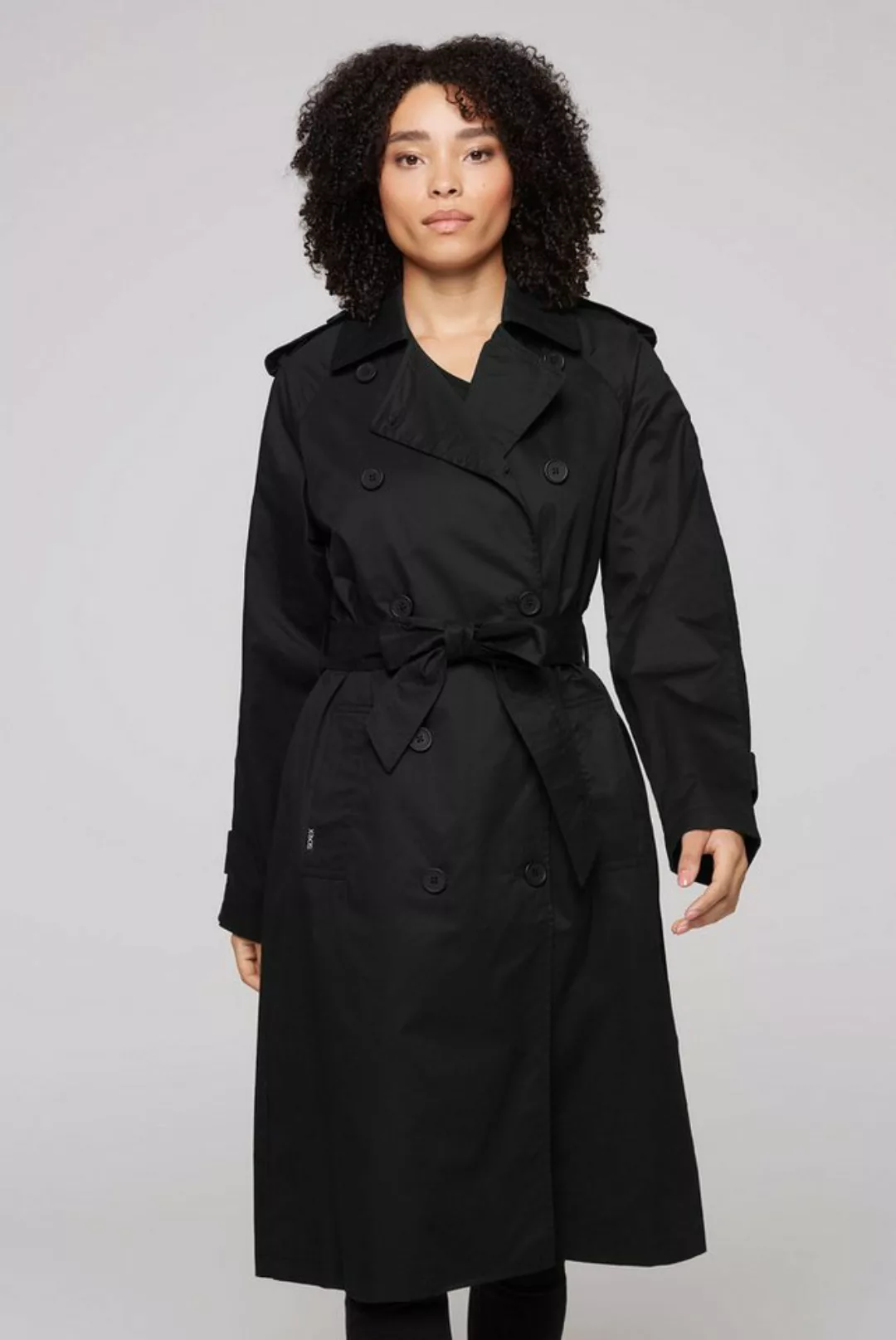 SOCCX Trenchcoat mit Knopfriegel an Schultern & Ärmelsaum günstig online kaufen