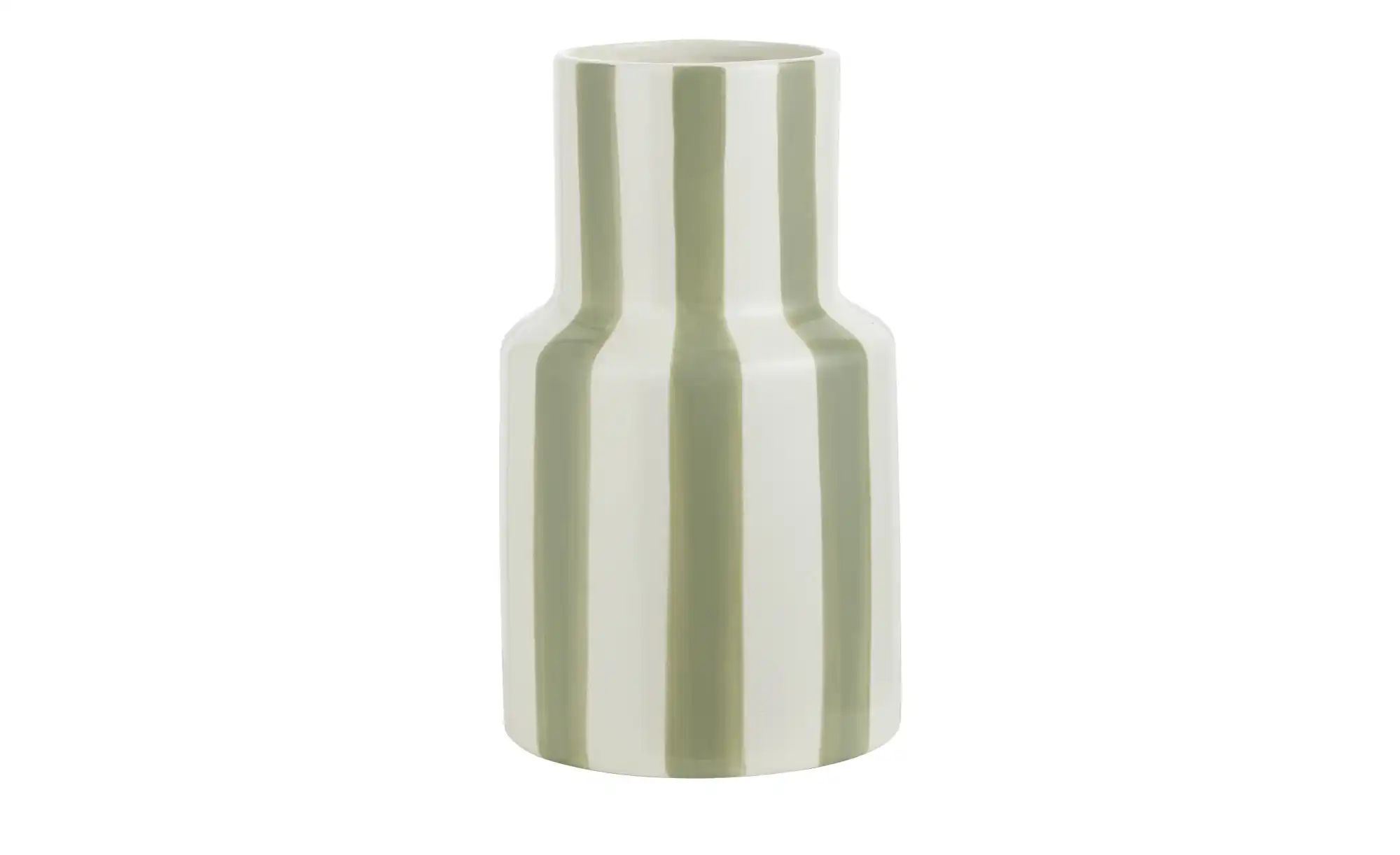 HOME STORY Vase   ¦ grün ¦ Dolomite ¦ Maße (cm): H: 23  Ø: 13.3 Accessoires günstig online kaufen