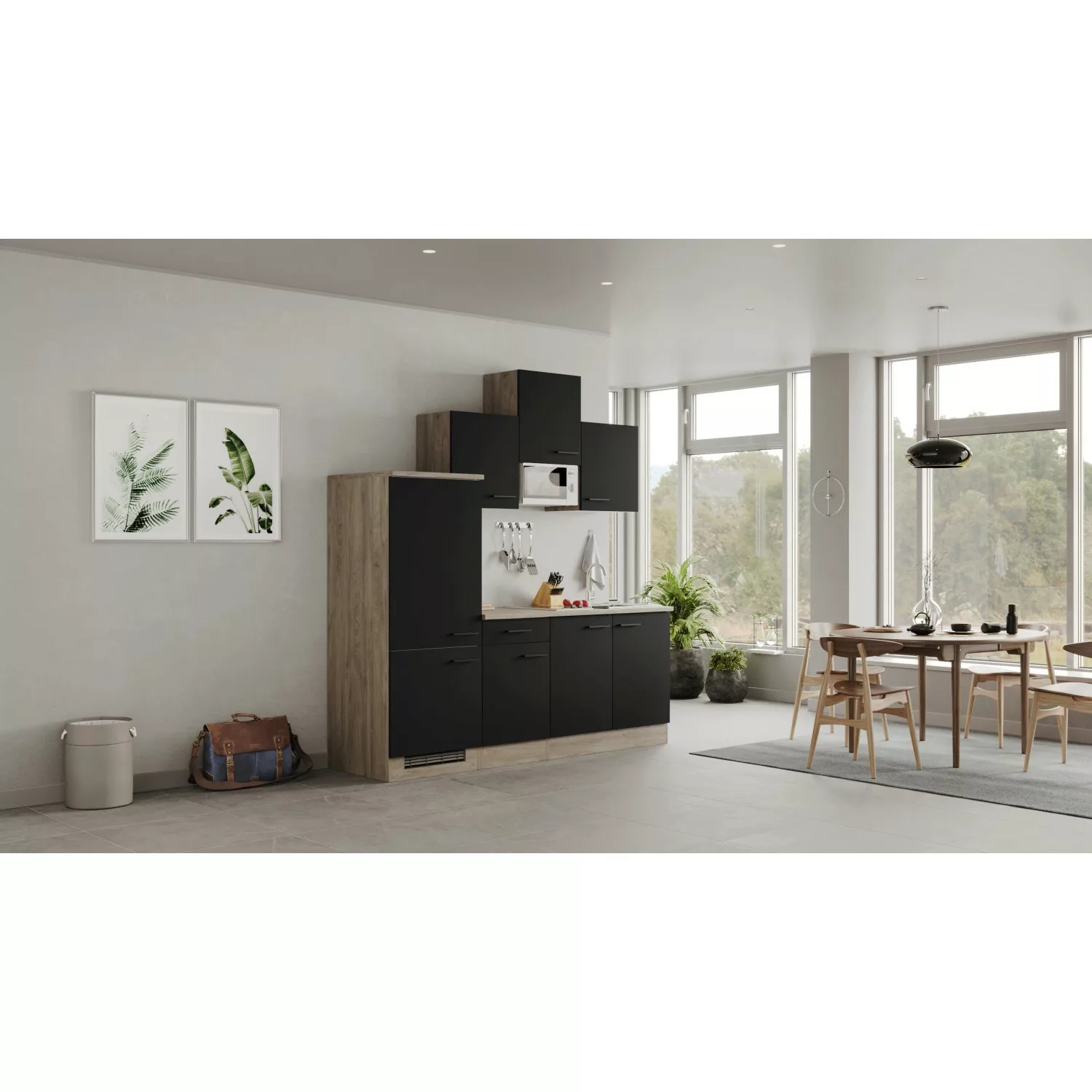 Flex-Well Küche "Capri", mit E-Geräten, Gesamtbreite 210 cm, in weiten Farb günstig online kaufen