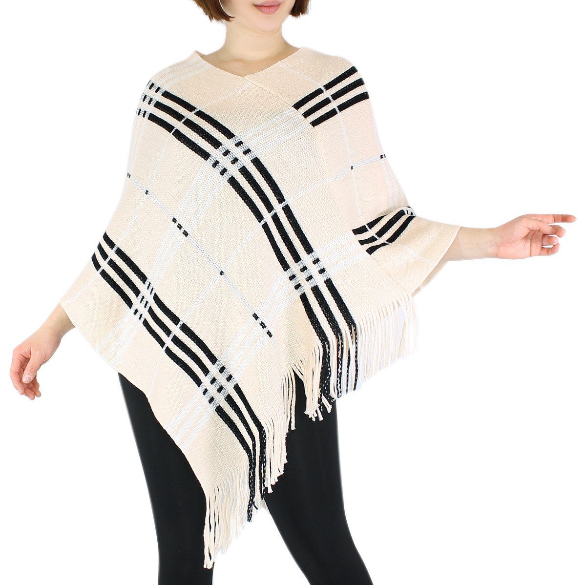 dy_mode Strickponcho Damen Poncho mit Pailletten günstig online kaufen
