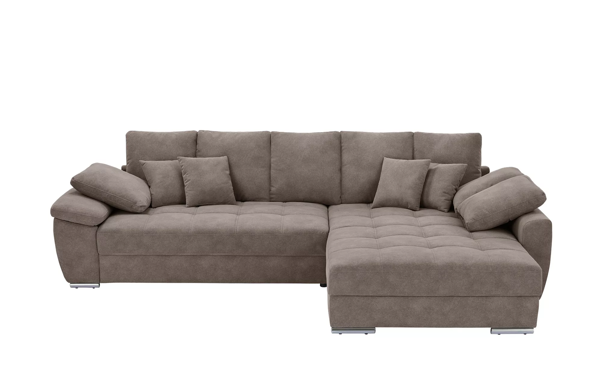 Ecksofa  mit pflegeleichtem Bezugsstoff  Farina ¦ braun ¦ Maße (cm): B: 323 günstig online kaufen