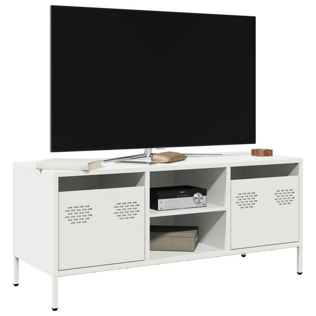 vidaXL Schrankmodule TV-Schrank Weiß 101,5x39x43,5 cm Kaltgewalzter Stahl günstig online kaufen