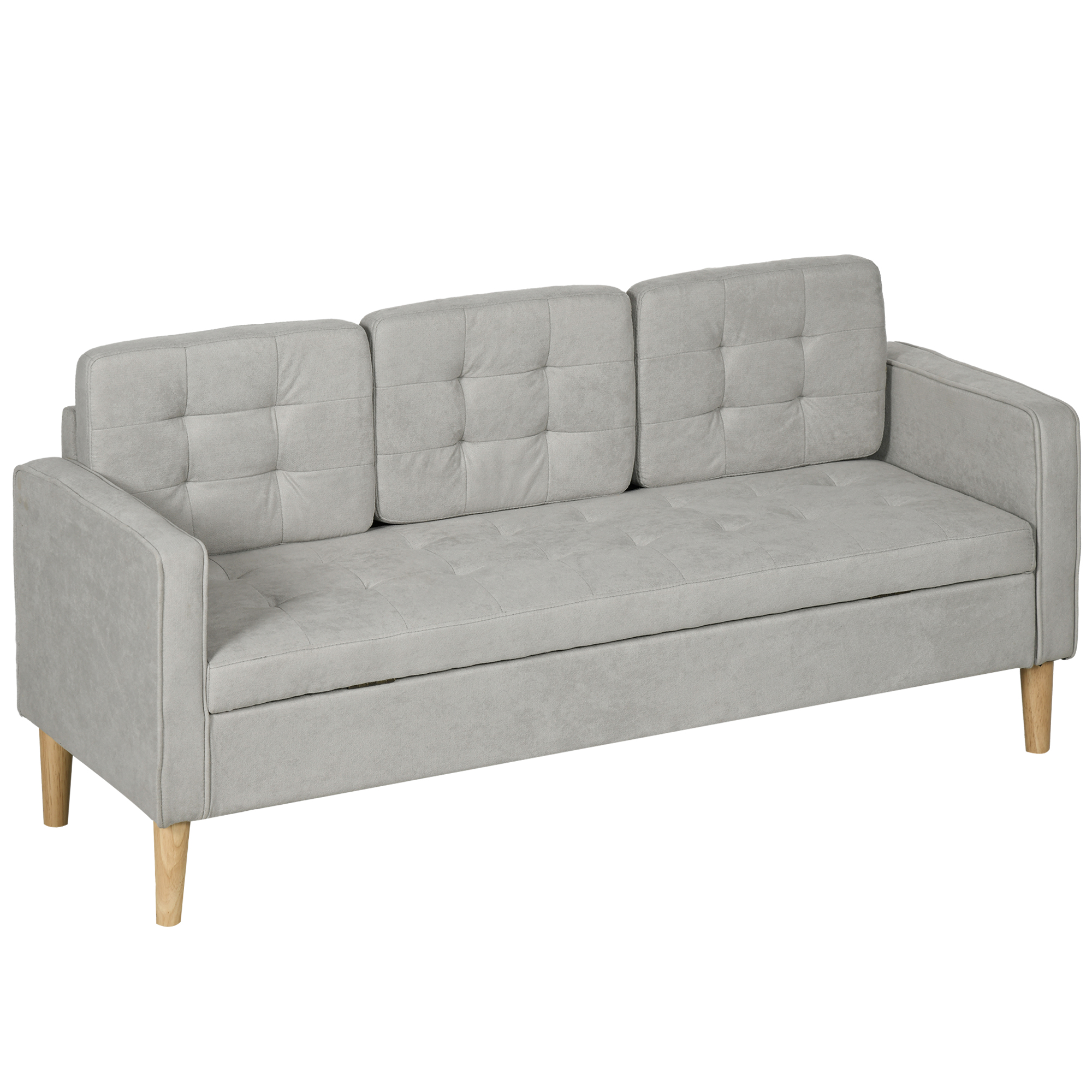 HOMCOM 3-Sitzer-Sofa, Dreier Couch mit Stauraum, Armlehne, Polstersofa mit günstig online kaufen