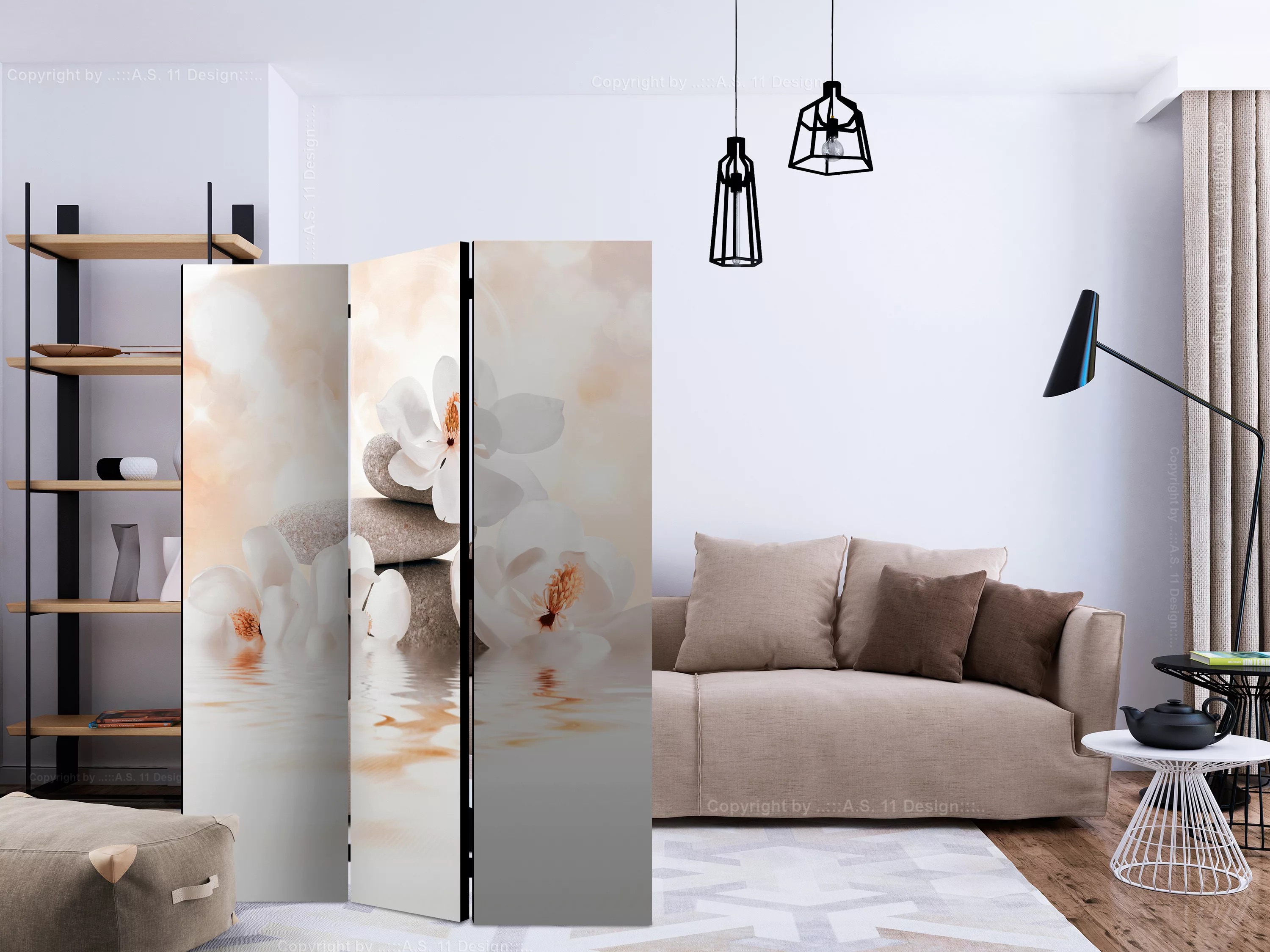 3-teiliges Paravent - Lake Of Tranquility  [room Dividers] günstig online kaufen