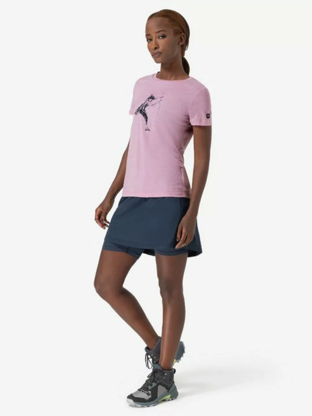 SUPER.NATURAL T-Shirt für Damen, Merino FINGERS MATTER Kletter Motiv, aktiv günstig online kaufen