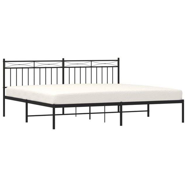 vidaXL Bett Bettgestell mit Kopfteil Metall Weiß 193x203 cm günstig online kaufen