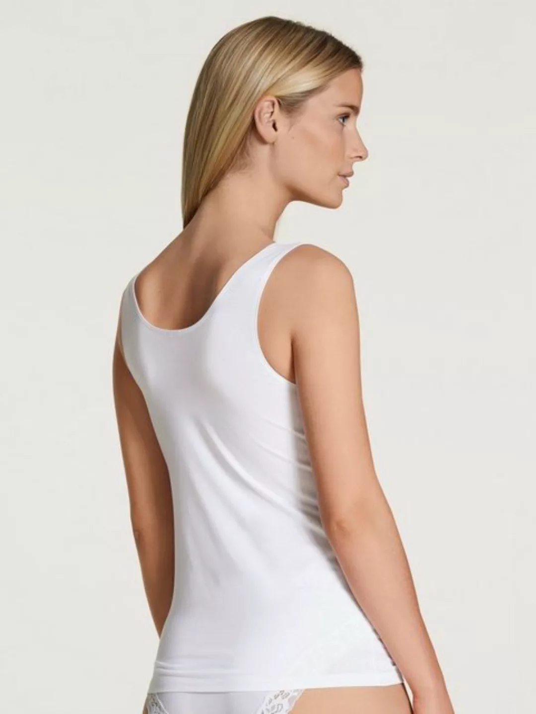 CALIDA Unterhemd "Natural Comfort Lace", Tank-Top, Baumwoll-Top mit schöner günstig online kaufen