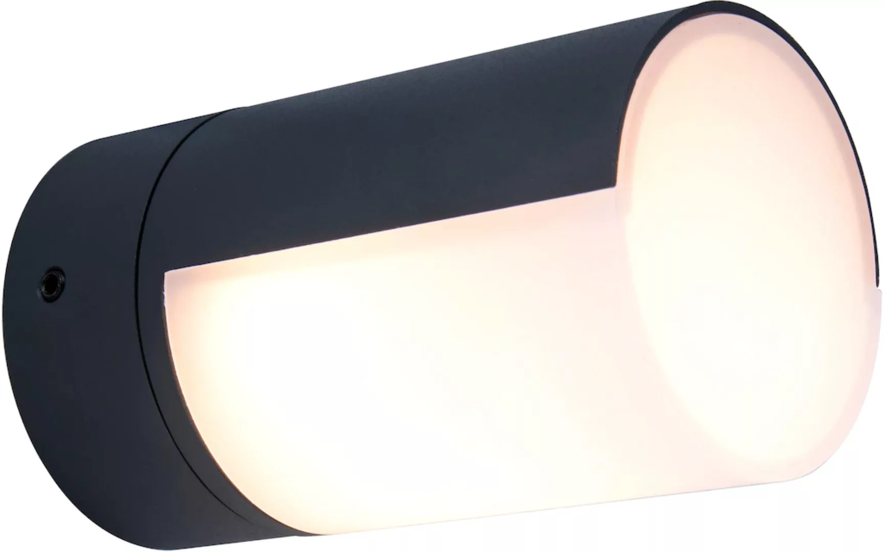 LED Wandleuchte Cyra in Schwarz-matt 8W 500lm IP54 günstig online kaufen