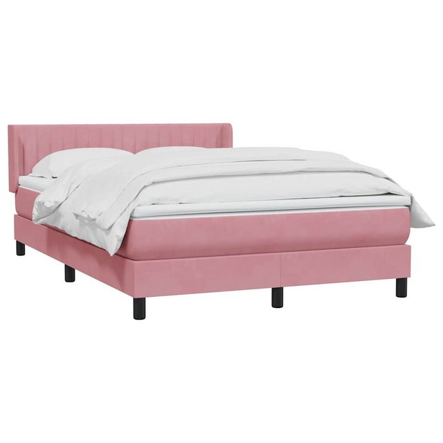 vidaXL Bett Boxspringbett mit Matratze Rosa 160x210 cm Samt günstig online kaufen