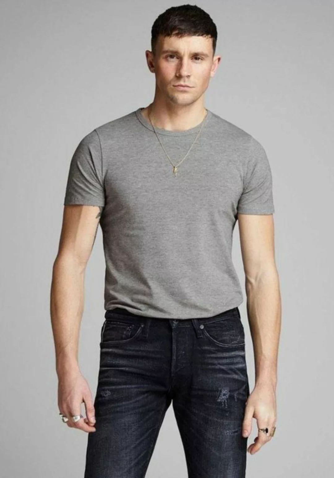 Jack & Jones  T-Shirt Shirt T-Shirt mit Rundhals JJEBASIC O-NECK TEE günstig online kaufen