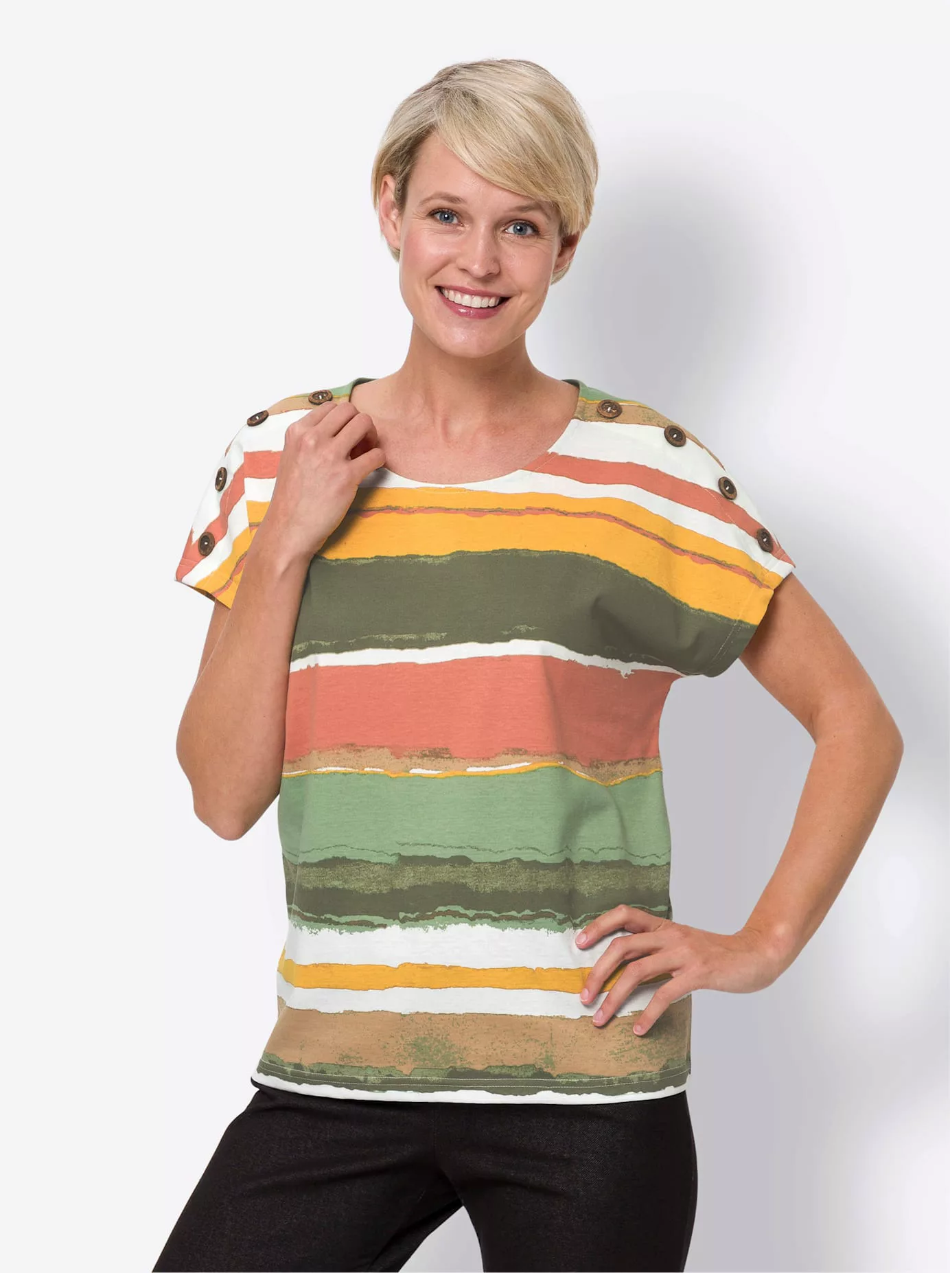 Classic Basics Rundhalsshirt "Druck-Shirt", (1 tlg.) günstig online kaufen