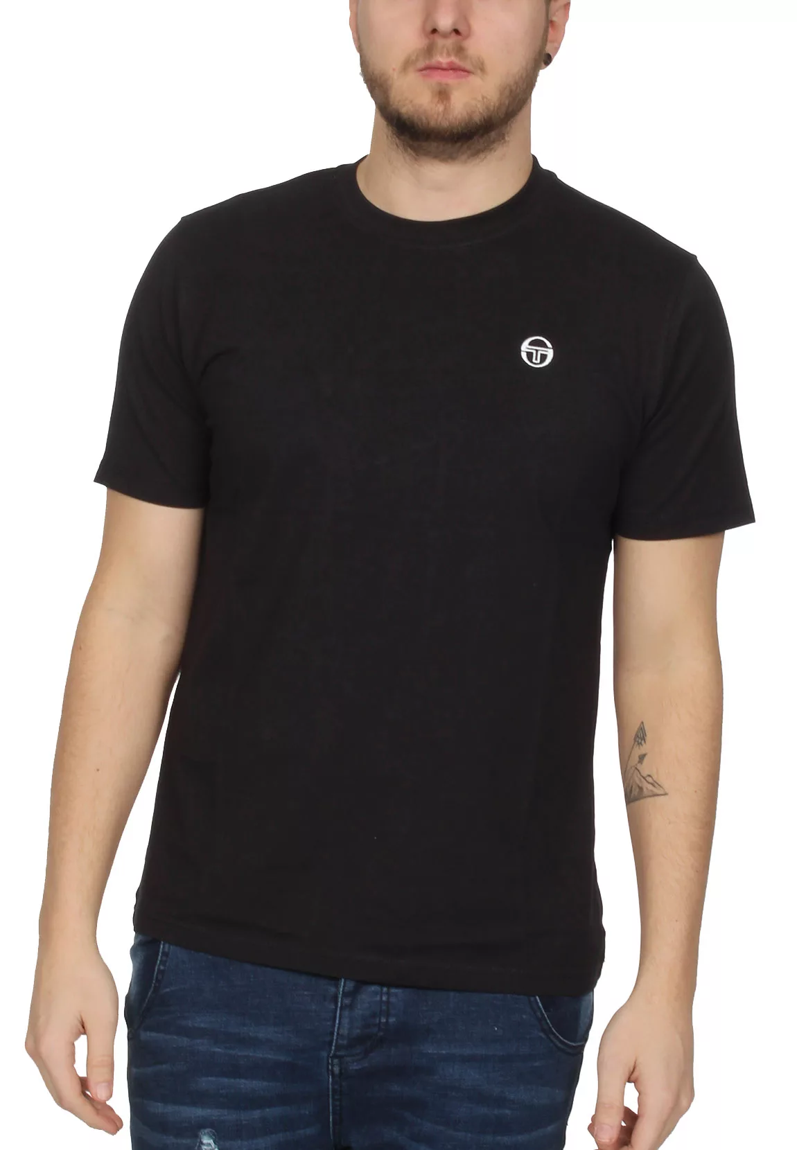 Sergio Tacchini T-Shirt Herren DAIOCCO 037384 Black White günstig online kaufen