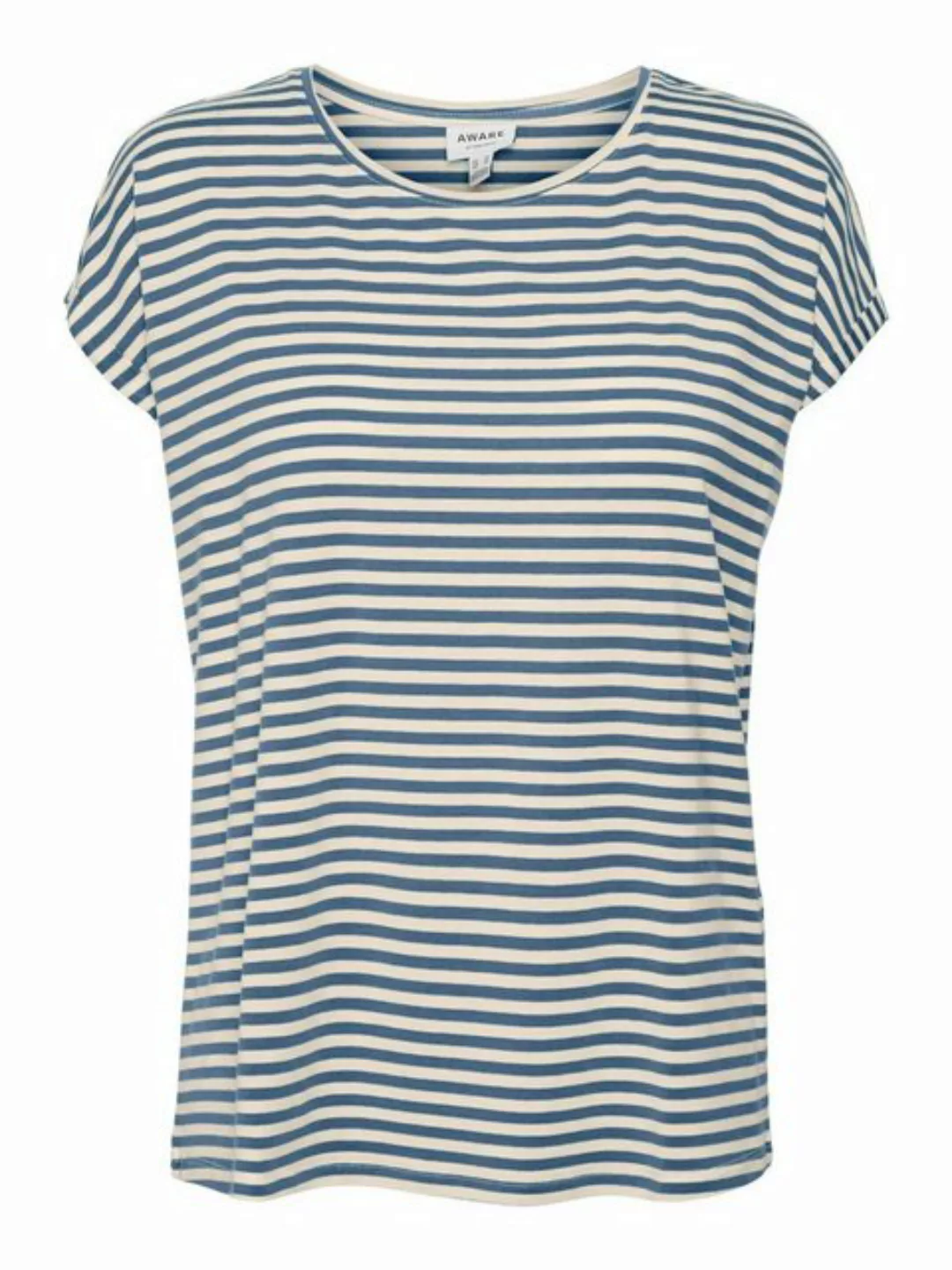 Vero Moda Rundhalsshirt VMAVA PLAIN SS TOP STRIPE GA JRS NOOS günstig online kaufen