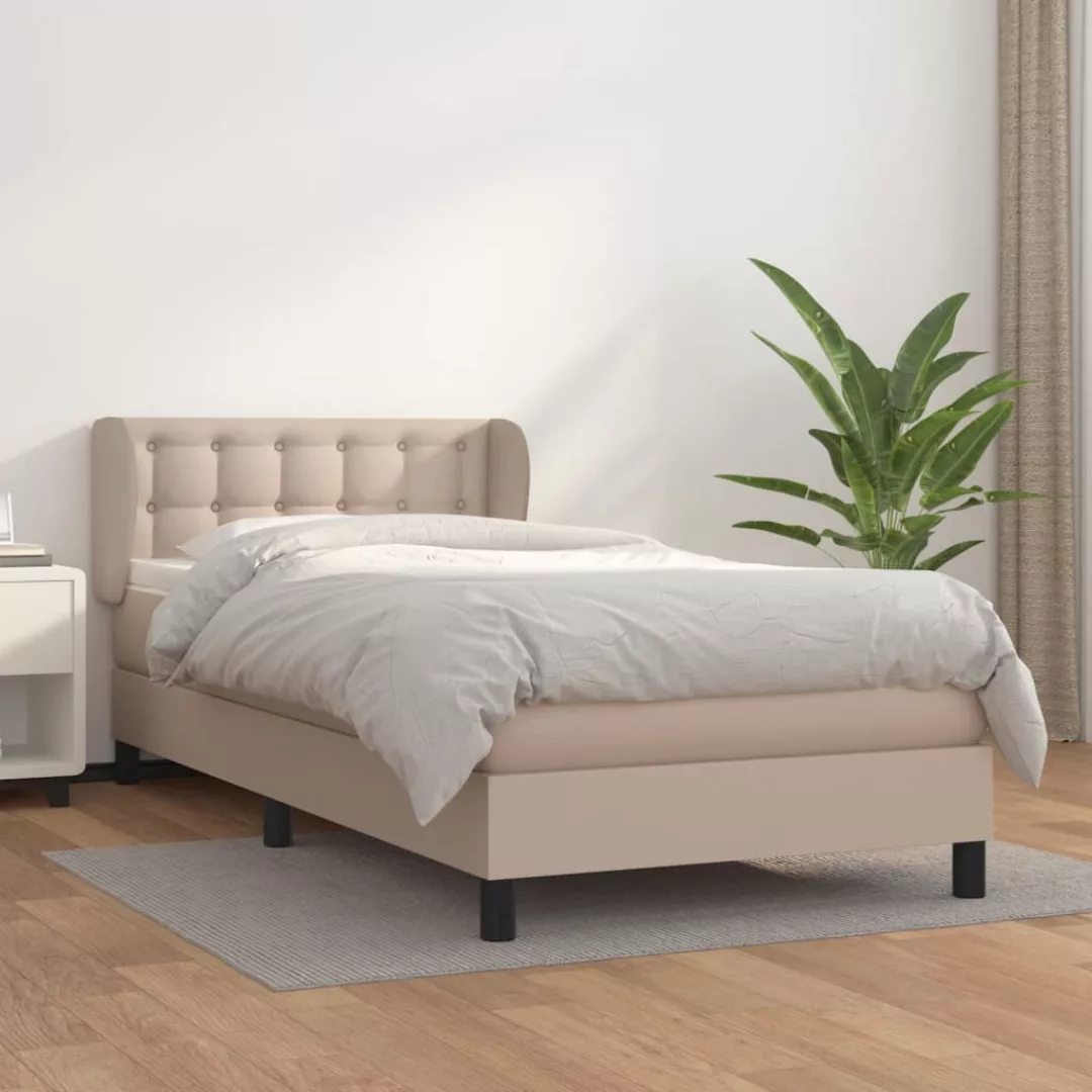 Vidaxl Boxspringbett Mit Matratze Cappuccino-braun 80x200cm Kunstleder günstig online kaufen