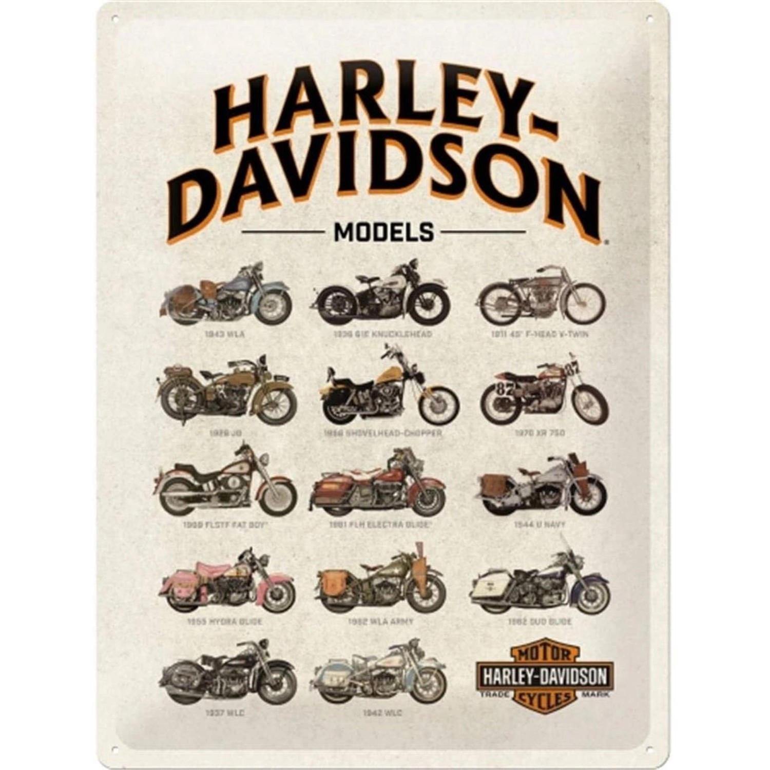 Nostalgic-Art Blechschild 30 x 40 cm - Harley-Davidson - Models günstig online kaufen