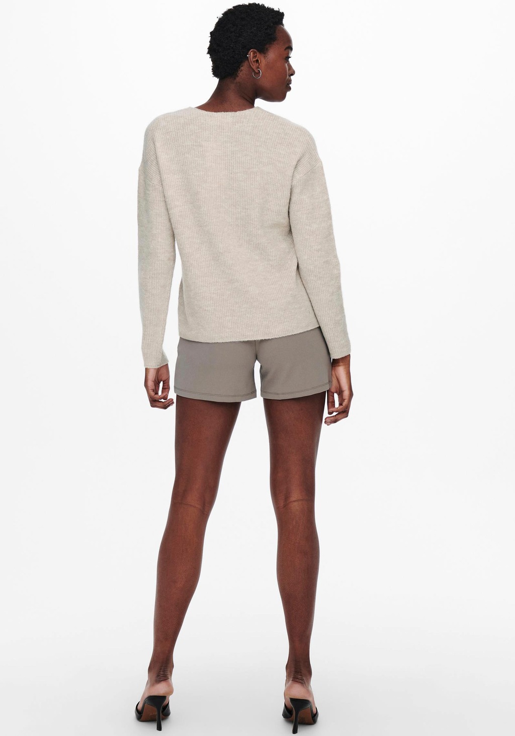 ONLY Strickpullover Warmer Strickpullover Stretch V-Ausschnitt Sweater ONLC günstig online kaufen