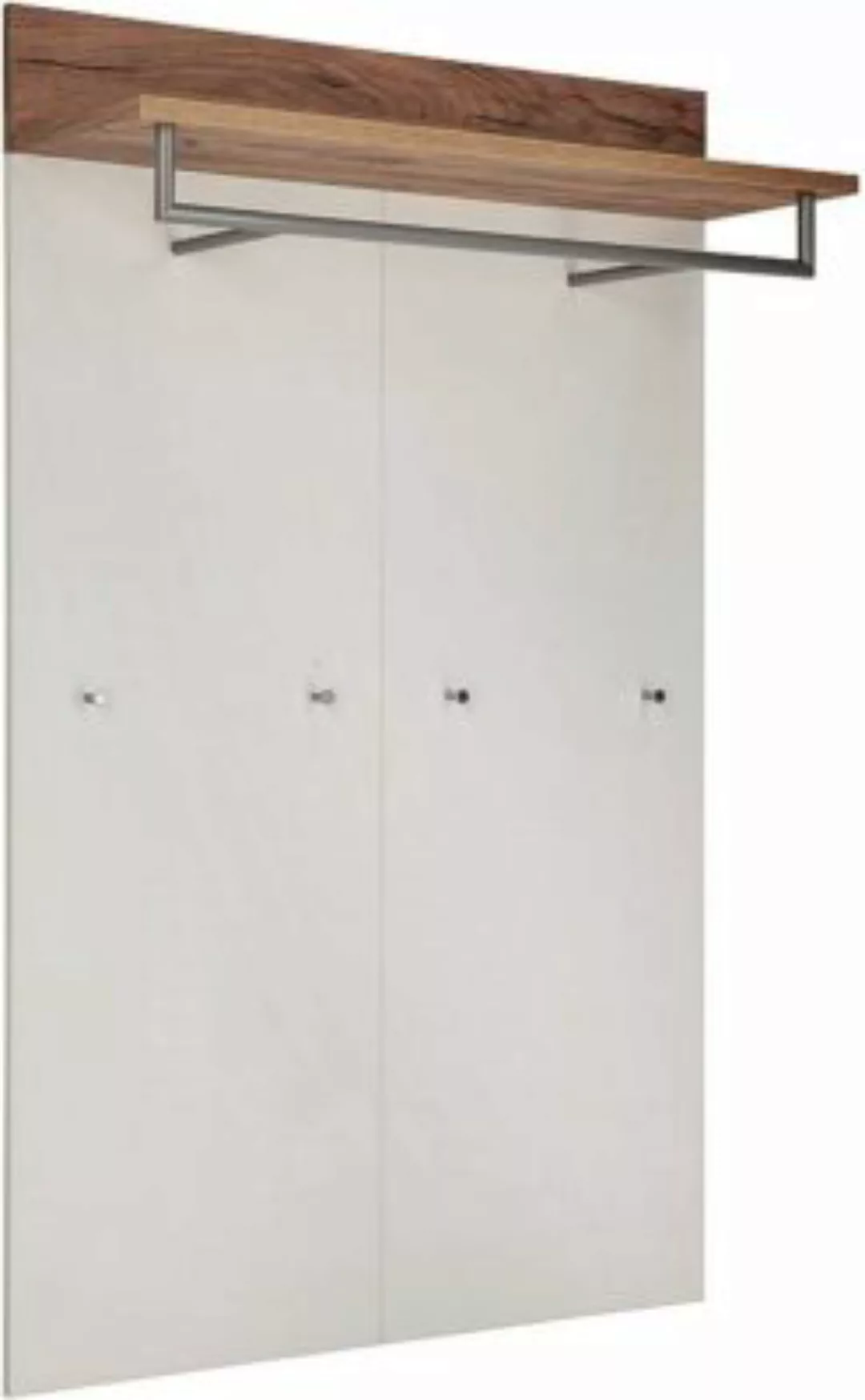 Lomadox Garderobenpaneel DAKOTA-01, weiß, Navarra-Eiche-Nb., 96 x 147 x 29c günstig online kaufen