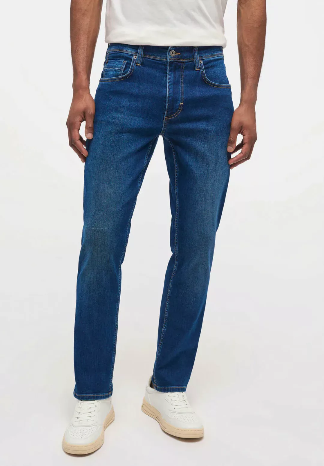 Mustang Jeans Washington Straight Fit scratched blue extra lang günstig online kaufen