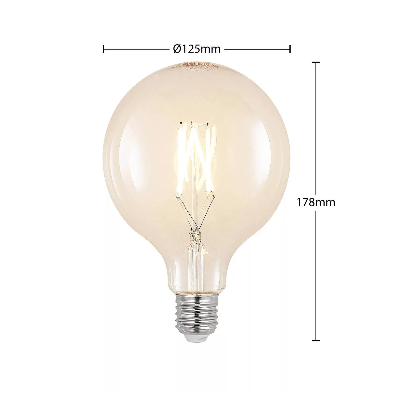 LED-Lampe E27 8W 2.700K G125 Globe, Filament, klar günstig online kaufen