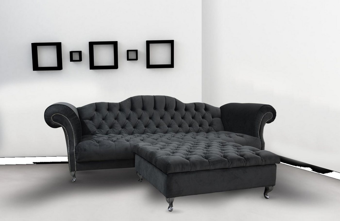 Xlmoebel Sofa Chesterfield Couch mit 3 Sitzplätzen, Polster Designer Sofa, günstig online kaufen