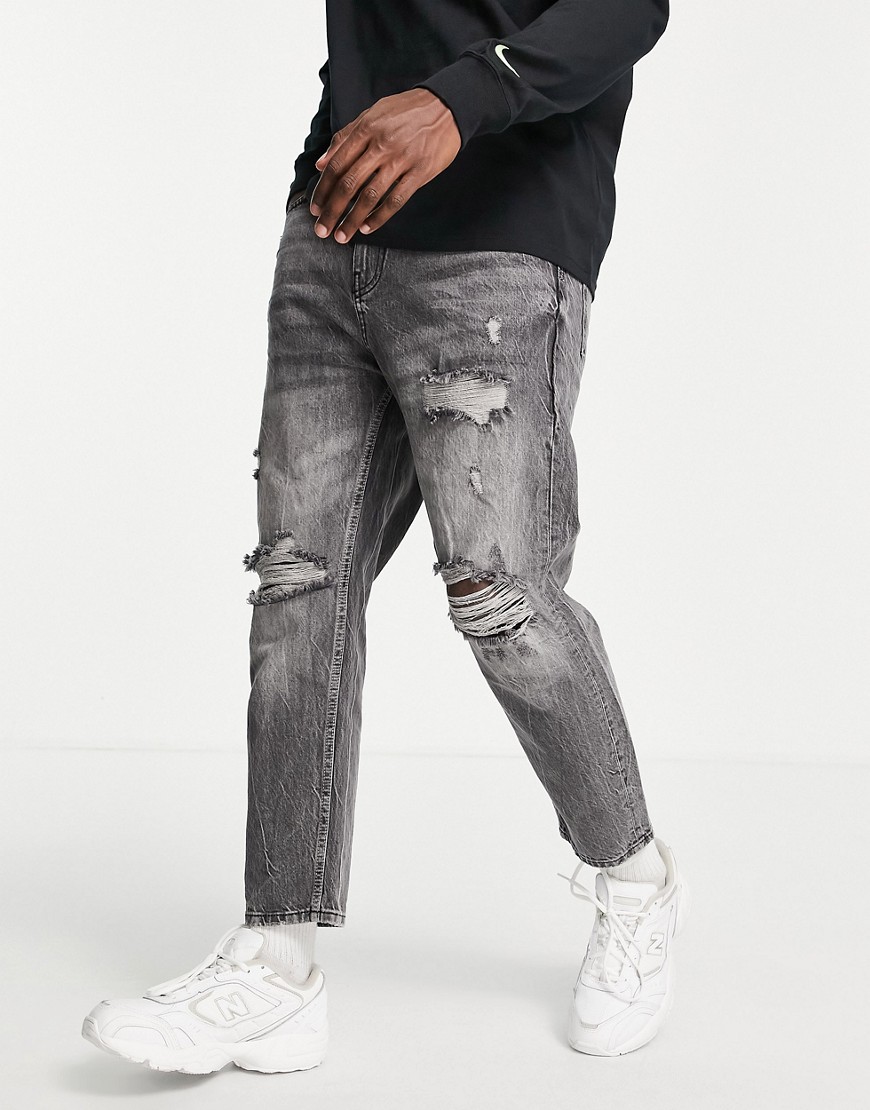 Pull&Bear – Lässige Jeans in Schwarz günstig online kaufen