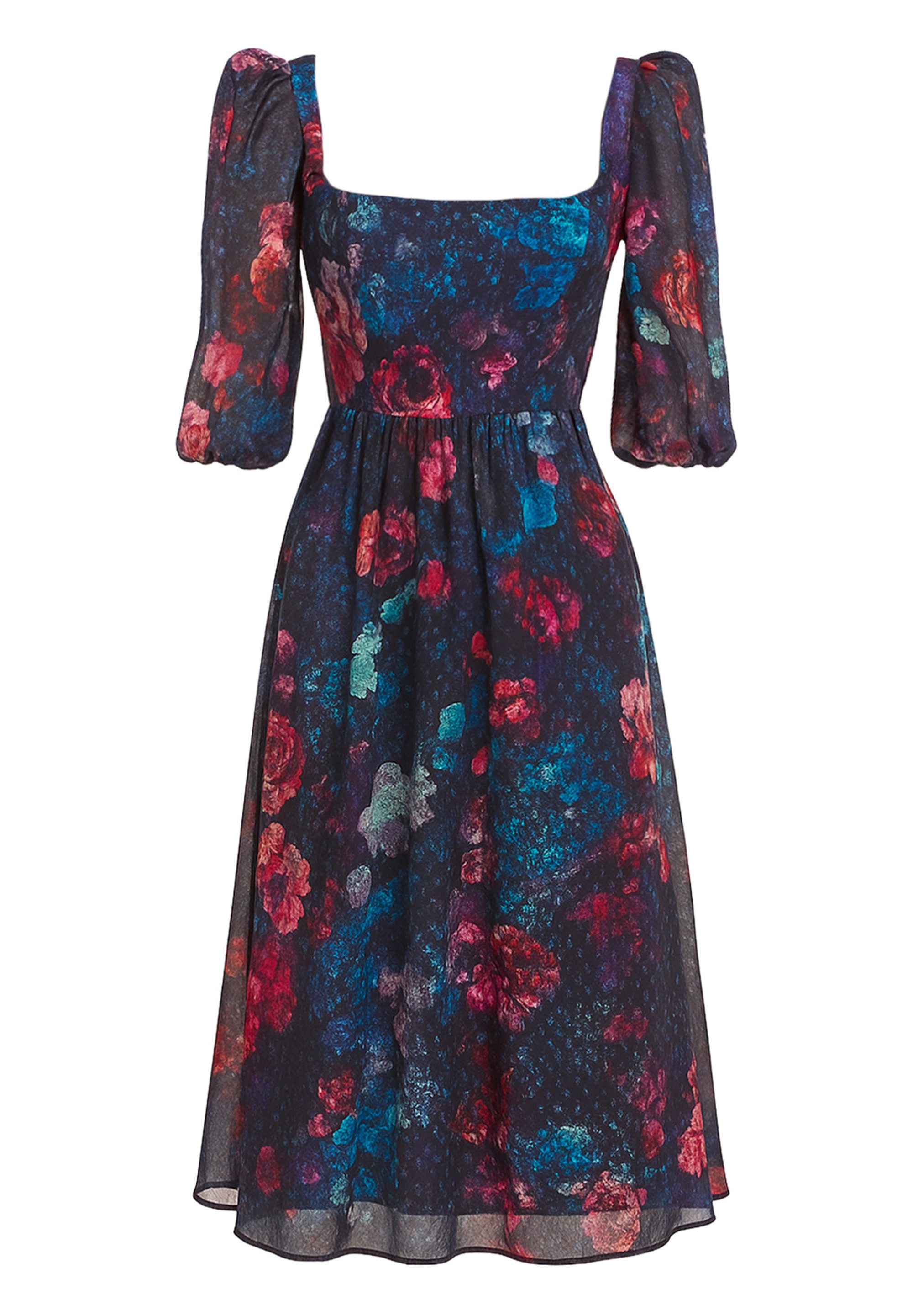 Goddiva Midikleid Puff Sleeve Shirred Back günstig online kaufen