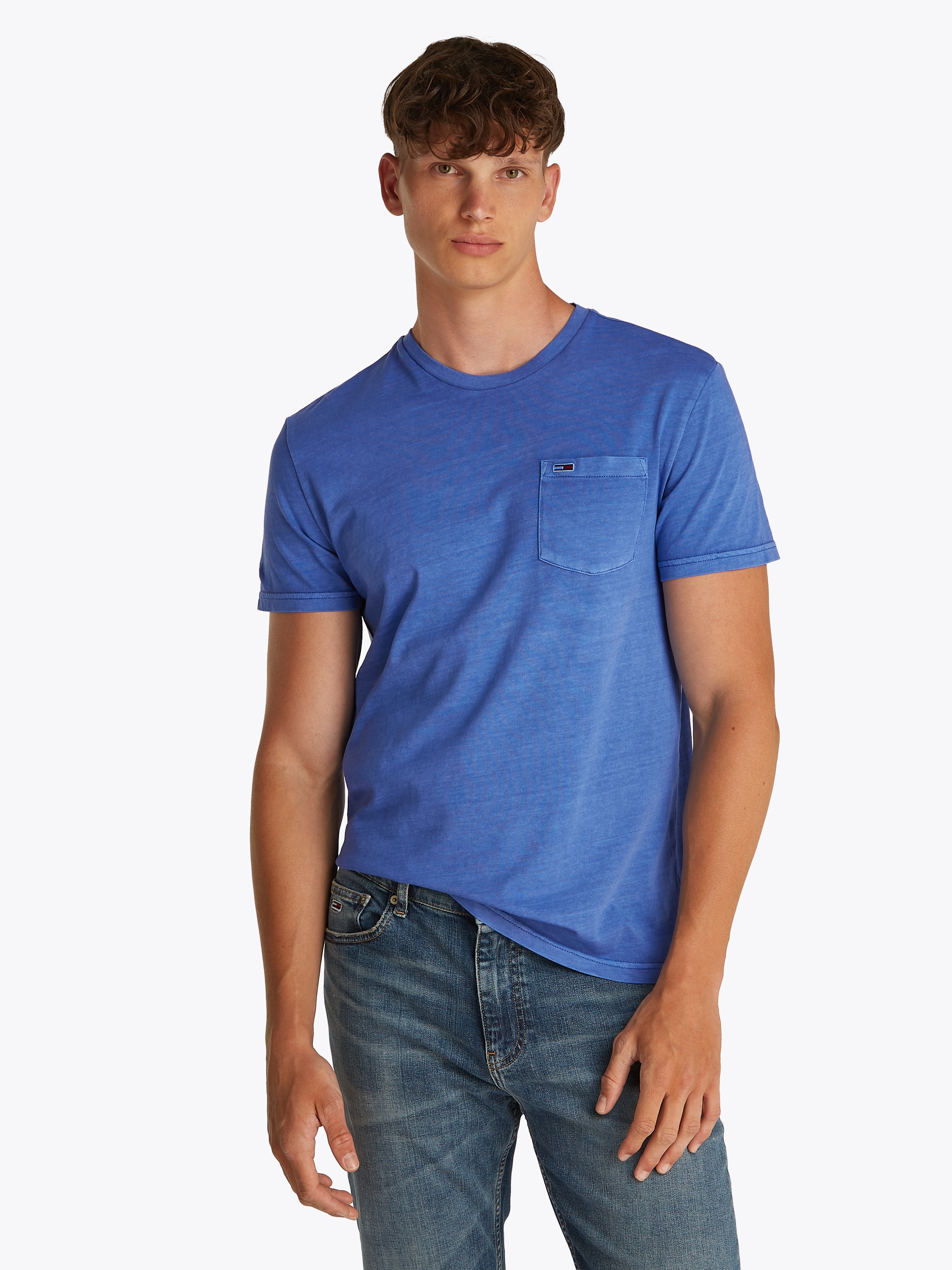 Tommy Jeans T-Shirt "TJM SLIM WASHED POCKET TEE", in leicht gewaschener Opt günstig online kaufen