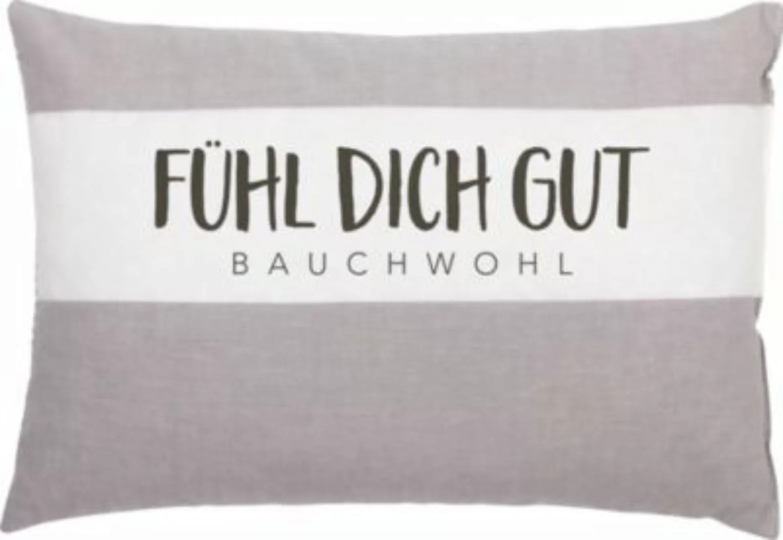 Herbalind """Fühl Dich gut"" Bauchwohlkissen" grau/weiß Gr. one size günstig online kaufen