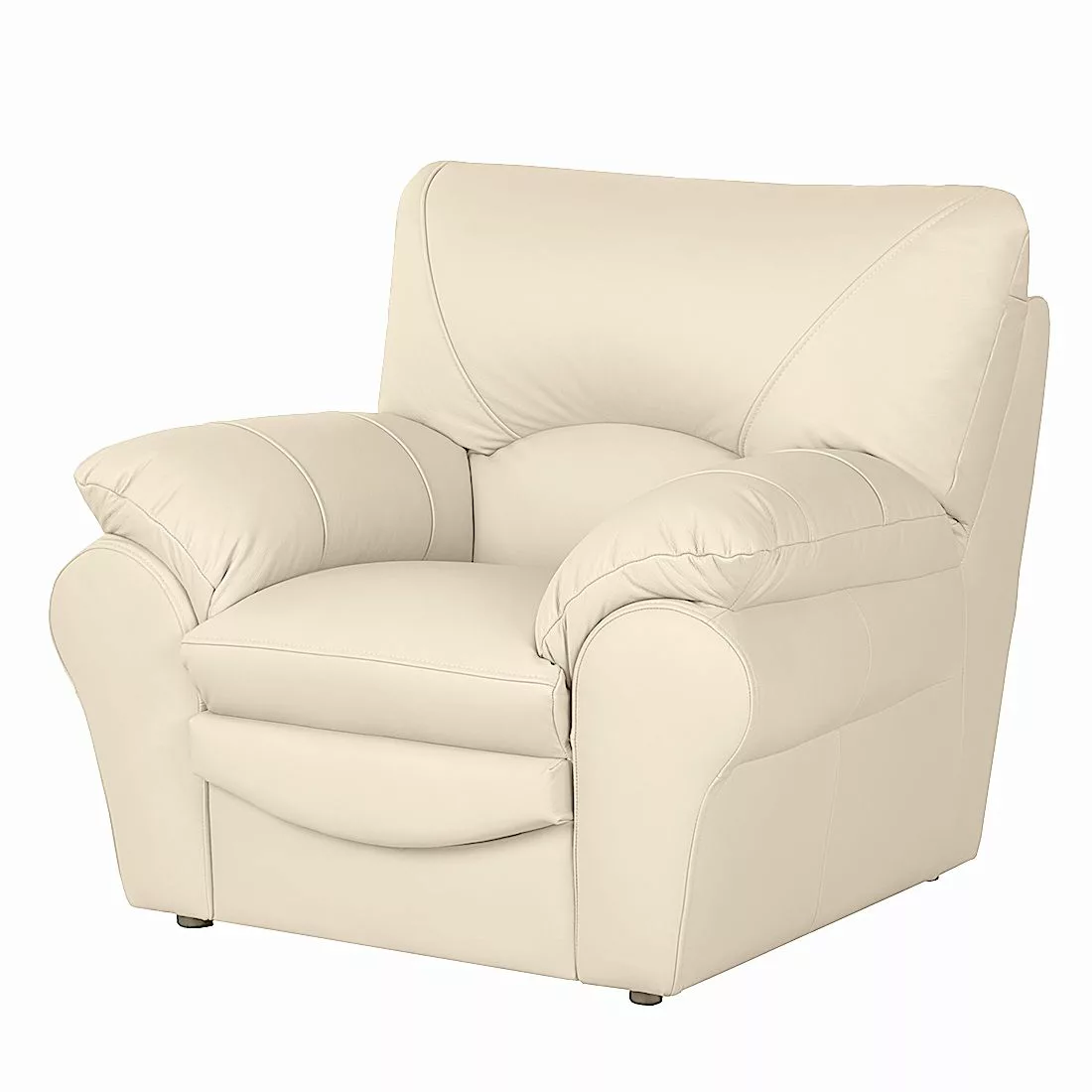 home24 Modoform Sessel Torsby Beige Echtleder 105x92x85 cm (BxHxT) günstig online kaufen