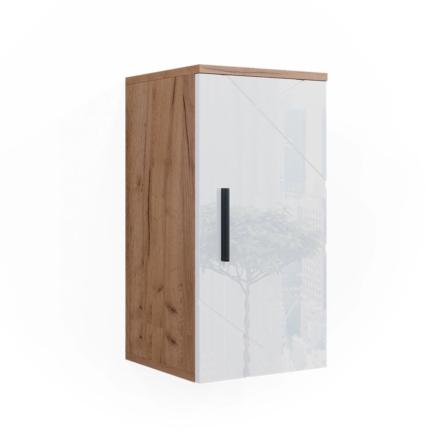 Vicco Hängeschrank Irma, Weiß Hochglanz/Goldkraft Eiche, günstig online kaufen