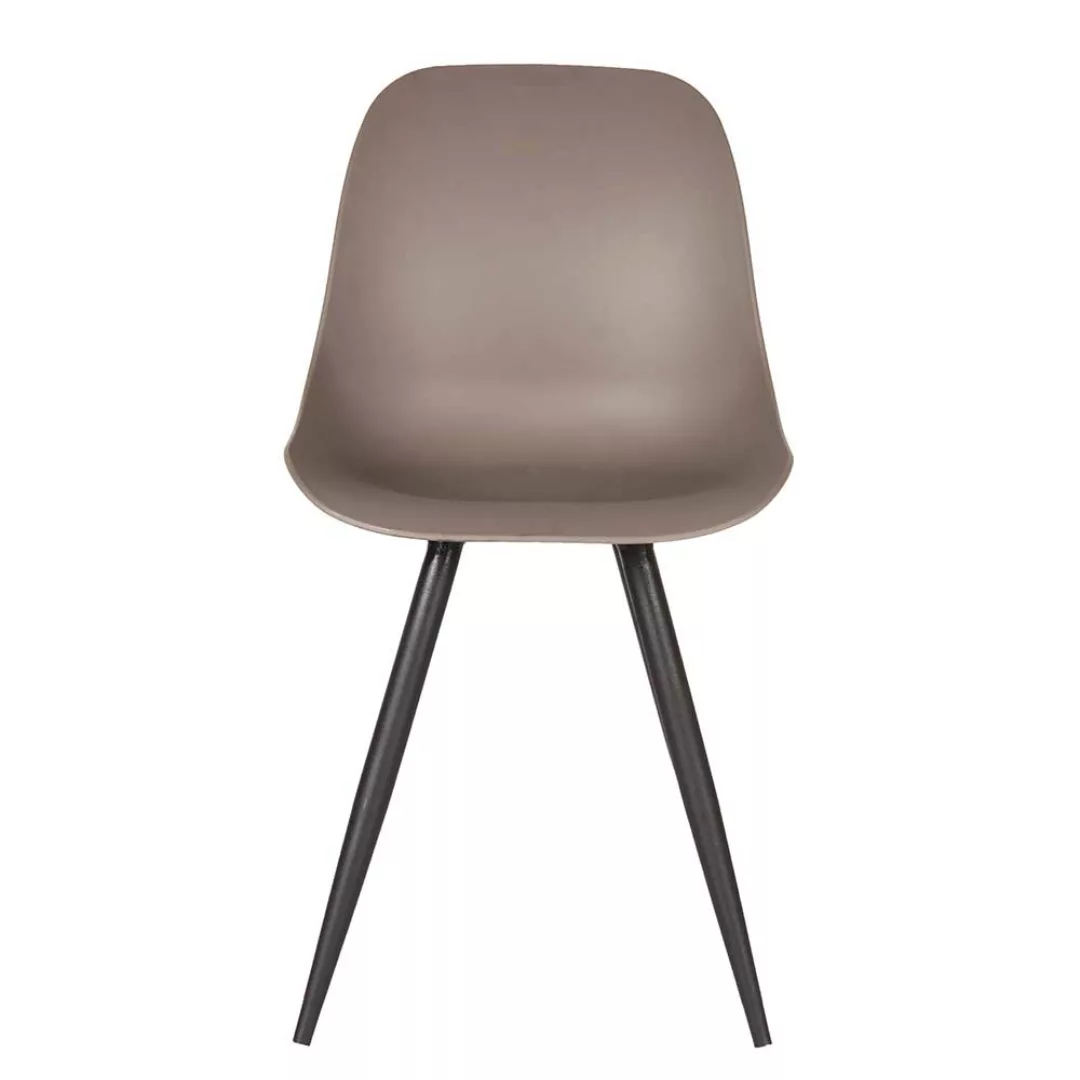 Esszimmer Stuhl in Hellgrau Kunststoff Skandi Design (2er Set) günstig online kaufen