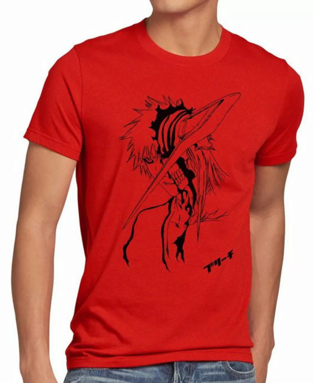 style3 Print-Shirt Herren T-Shirt Ichigo Shinigami bleach hollow dämon kuro günstig online kaufen