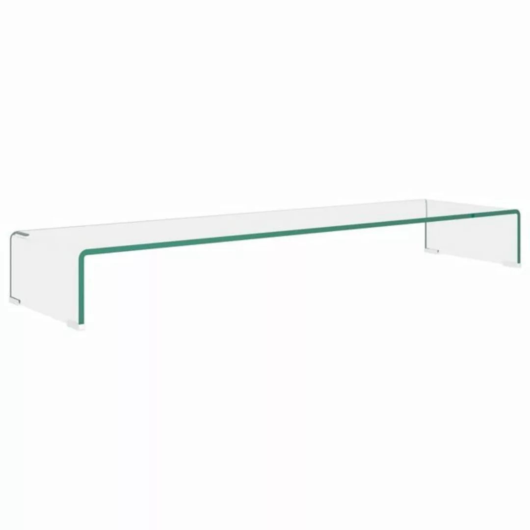 vidaXL TV-Schrank TV-Tisch Bildschirmerhöhung Glas Transparent 110x30x13 cm günstig online kaufen