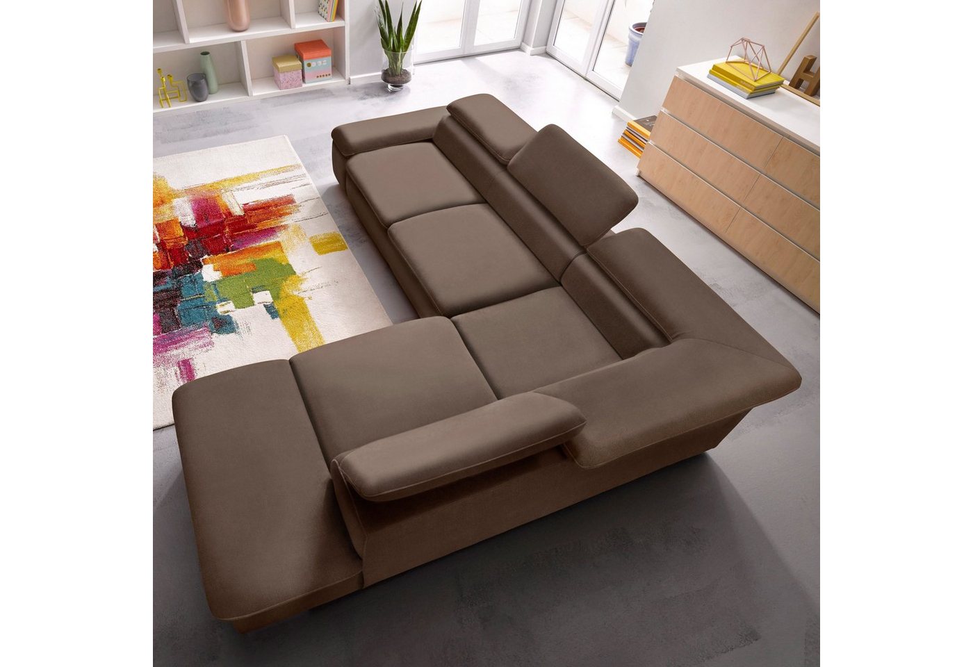 sit&more Ecksofa "Bellevue L-Form", wahlweise mit Bettfunktion günstig online kaufen