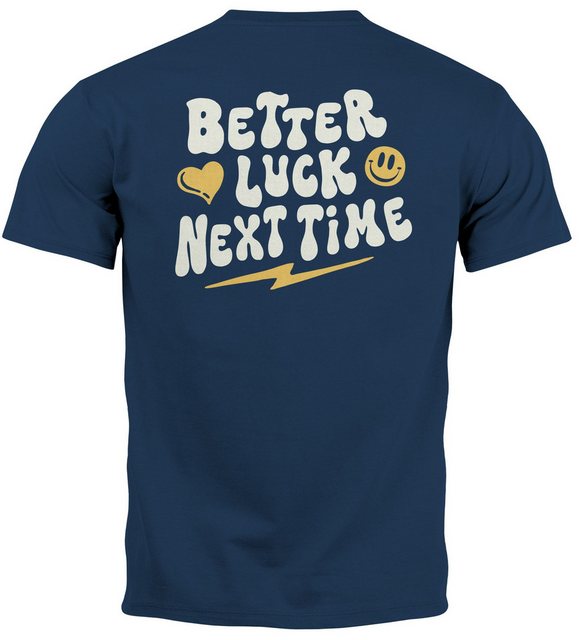 Neverless Print-Shirt Backprint TShirt Herren Spruch Better Luck Next Time günstig online kaufen