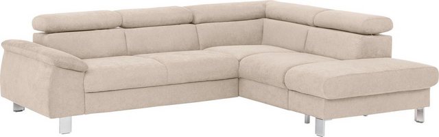 COTTA Ecksofa "Komaris L-Form", inklusive Kopf- bzw. Rückenverstellung, wah günstig online kaufen