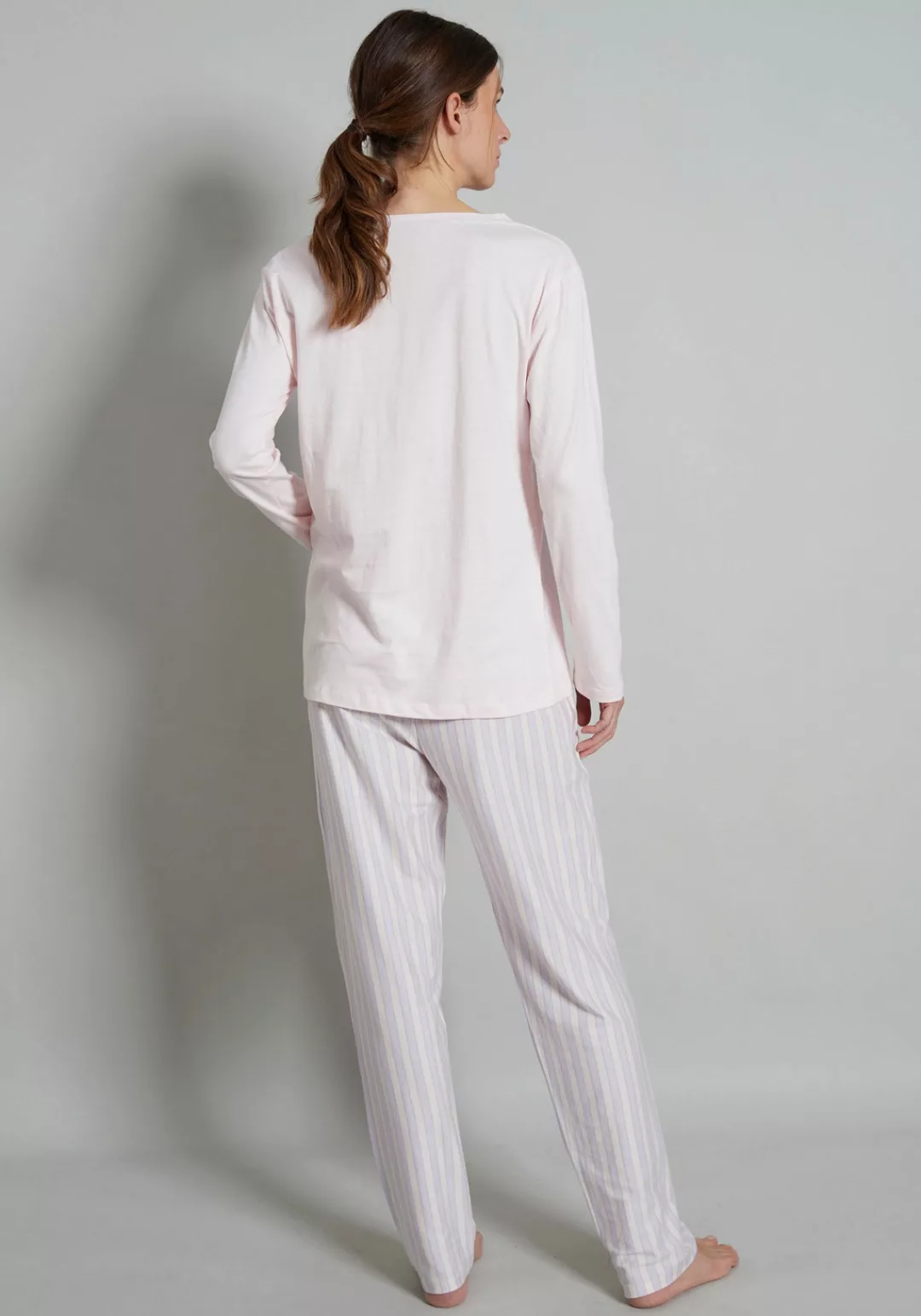 GÖTZBURG Pyjama, (2 tlg.), mit gestreifter Hose günstig online kaufen