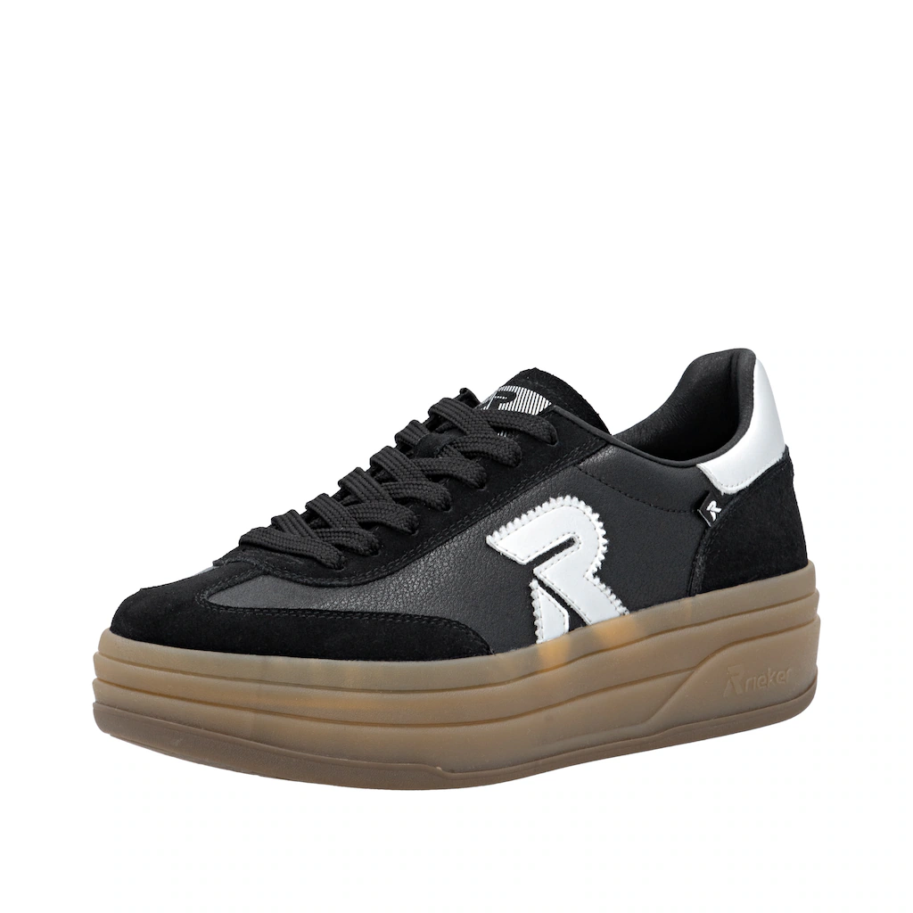 RIEKER Sport Plateausneaker "Swing2GO", Retro-Sneaker, Schnürschuh, Halbsch günstig online kaufen